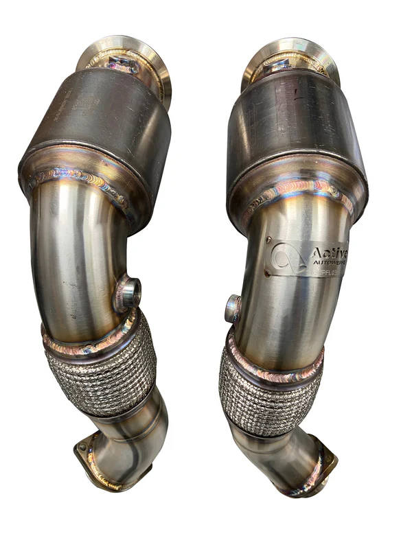 Active Autowerke S63 N63 Catted Downpipes for V8 BMW X5 M, X6 M X5 X6 550i 650i