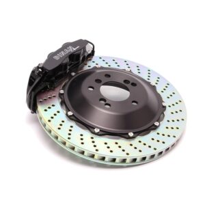 Dinan by Brembo Front Brake Set - 2006-2013 BMW 3-Series Front - Black Calipers - Drilled - E90/E92/E93