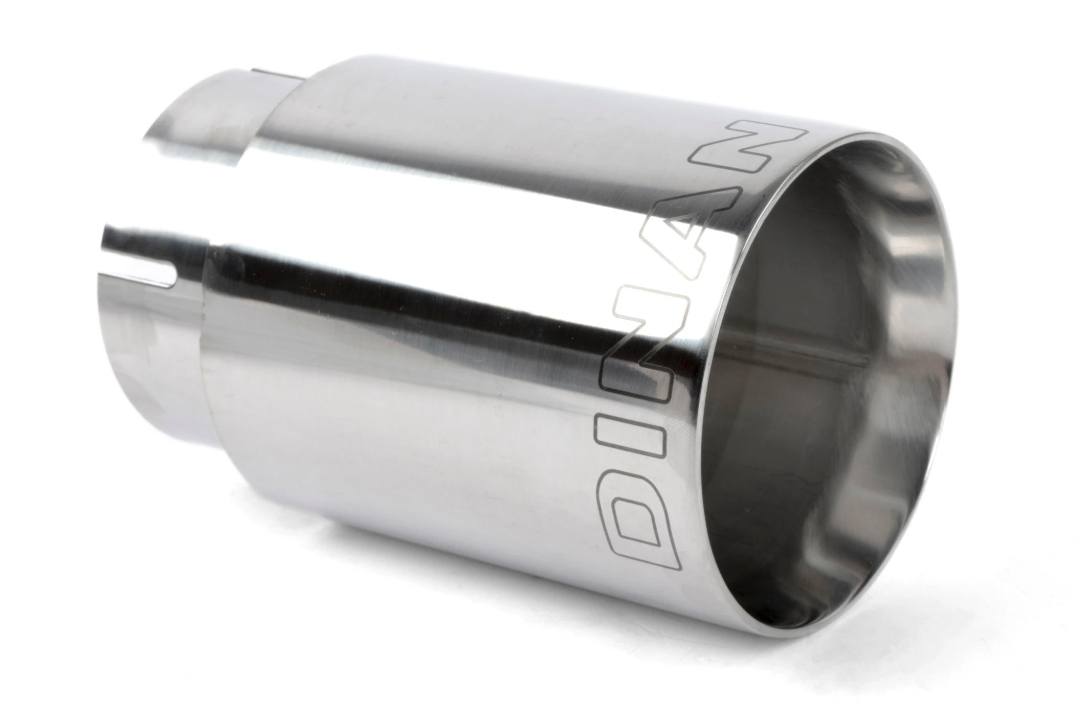 Dinan Double-Walled 4" Clamp-On Exhaust Tip (Polished) 4" Outlet, 3.25" Inlet